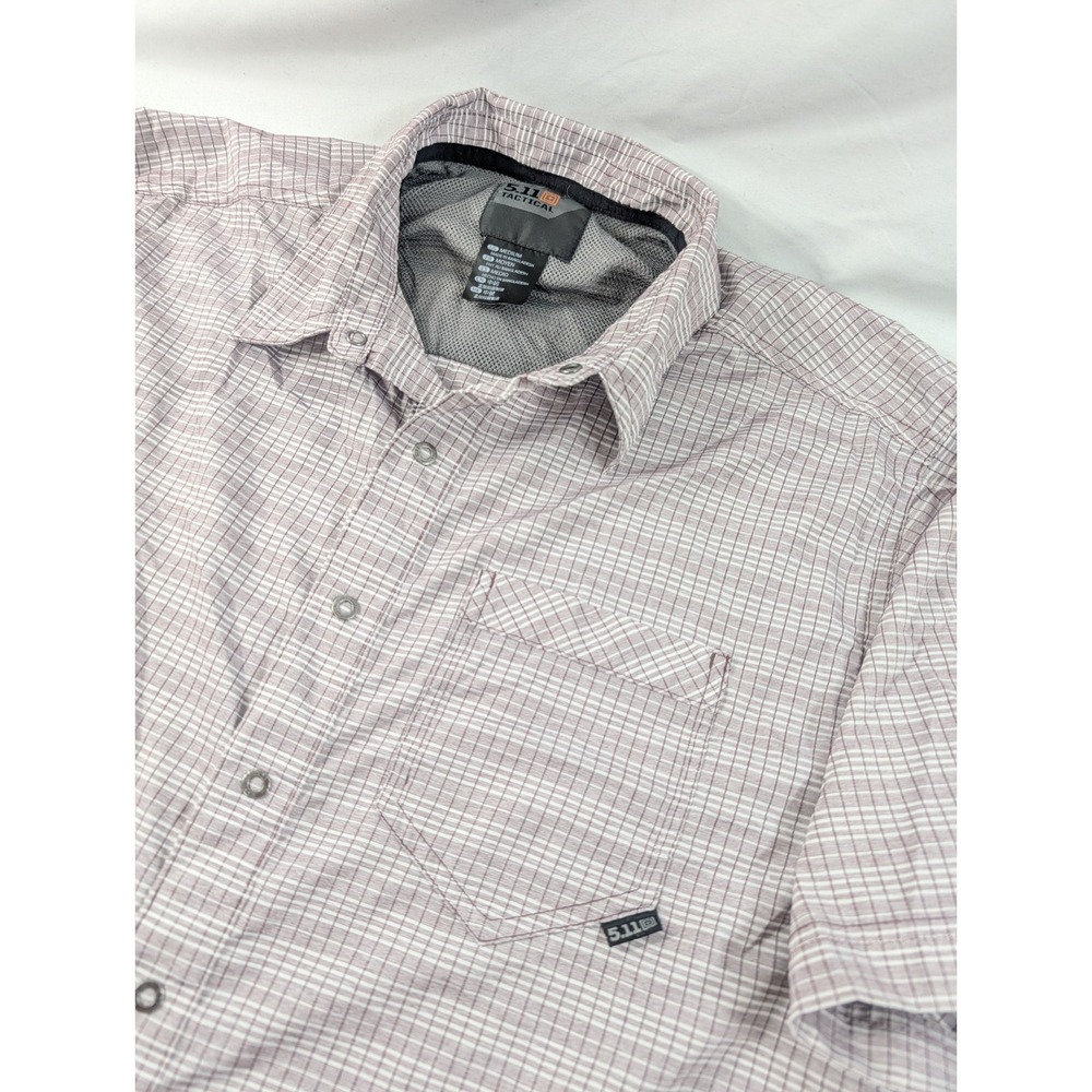 5 11 Tactical Shirt Mens Medium Snap Button Short Sleeve  Casual 5.11 511